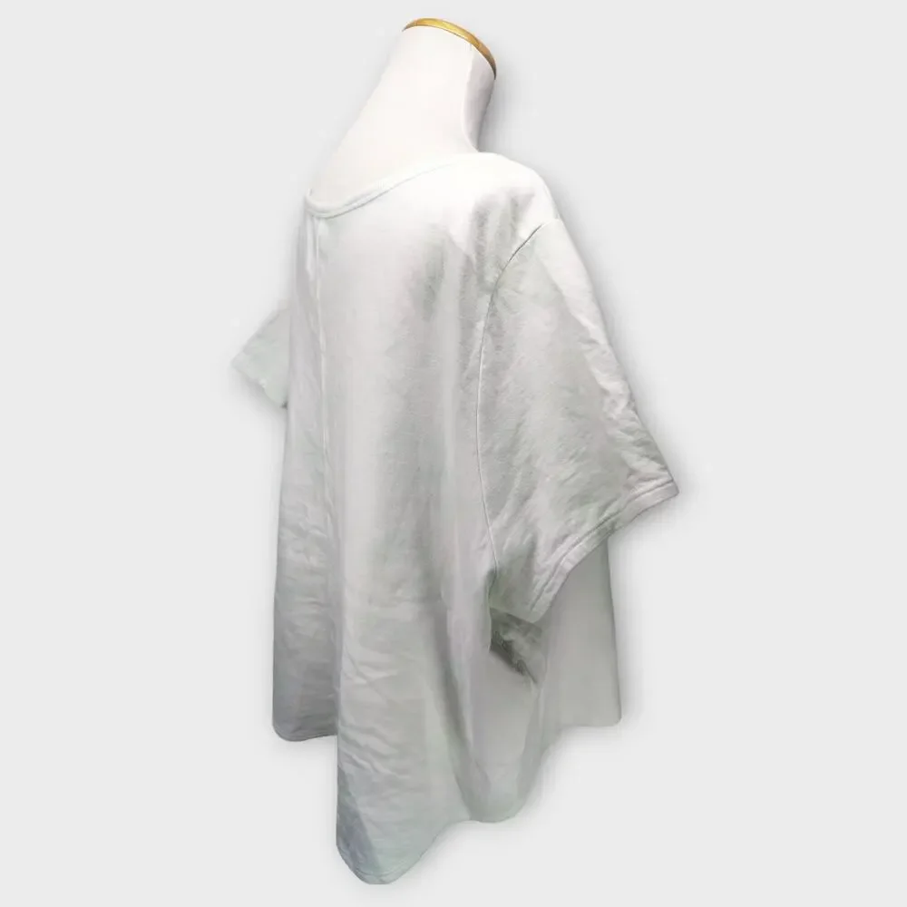 Womens Athleta Activewear White and Light Green Short Sleeve Top Size 3X - Picture 6 of 7